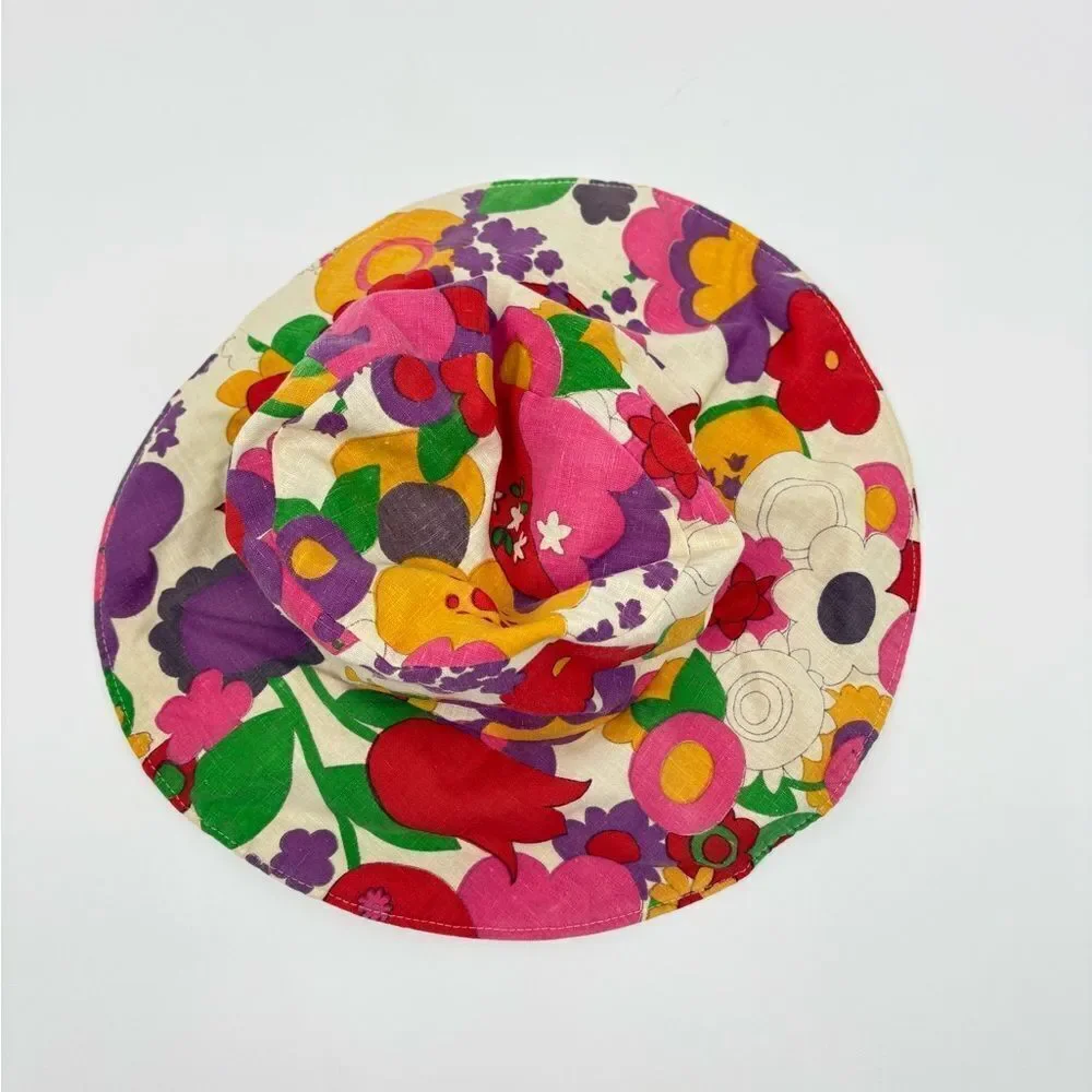 Vintage retro Floral Bucket Hat